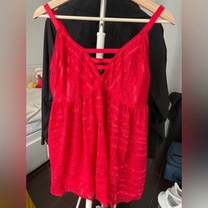 Red babydoll dress lingerie